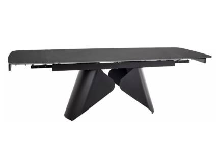 Masa extensibila ARMANDO BLACK din ceramica neagra, metal negru 160-240x90xH75cm