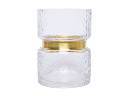 Vaza sticla cu auriu 12x12x17cm