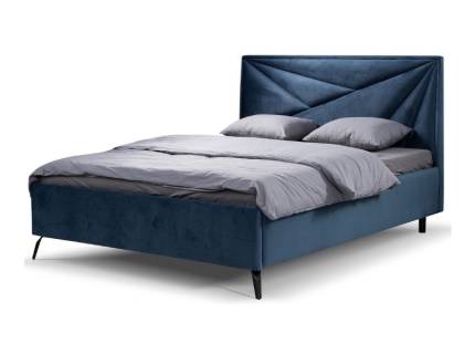 Pat tapitat cu somiera si spatiu pentru depozitare DAKO 140/ 160/ 180cm personalizabil, picioare negre