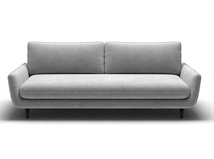 Canapea extensibila SOLANO NEW cu lada pentru depozitare, catifea gri silver 230x107cm