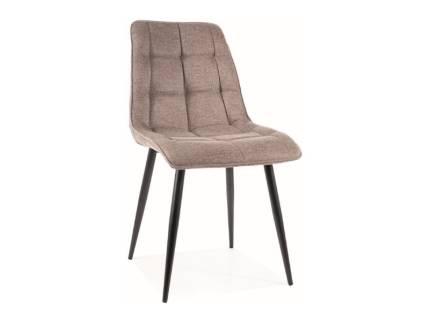 Scaun tapitat CHIC BREGO material textil beige 50x58xH88cm, picioare negre