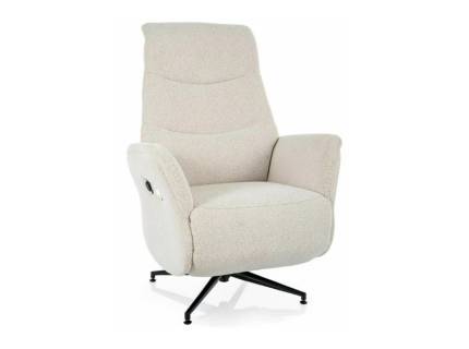 Fotoliu NESTOR RAVEN BEZ 22 rotativ cu recliner electric, reglabil pe inaltime, material textil bej RAVEN 22, 77x79-160H118-190cm