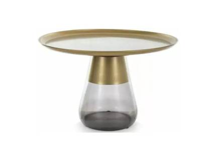 Masuta TIFFANY B GOLD din metal auriu mat, sticla 70xH43cm