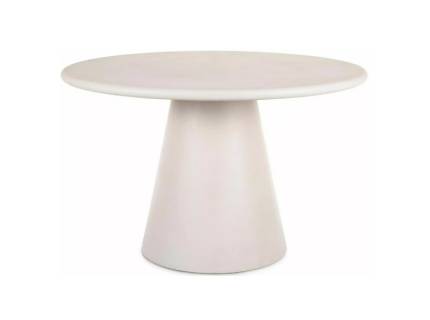 Masa AURORA ECRU din MDF si microciment ecru 120xH76cm 