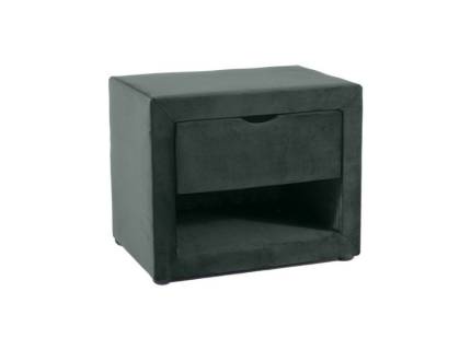 Noptiera tapitata cu 1 sertar si spatiu liber ET-001 VELVET 50x42x35cm catifea verde