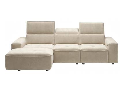 Coltar cu reglaj electric COLOMBO S cu lada pentru depozitare, tetiere reglabile, personalizabil 275x182cm 