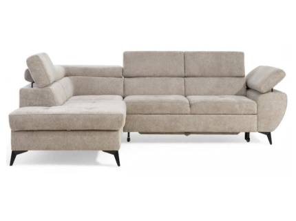 Coltar extensibil FLORIS cu lada pentru depozitare, tetiere reglabile, cotiera reglabila, personalizabil 256x200m