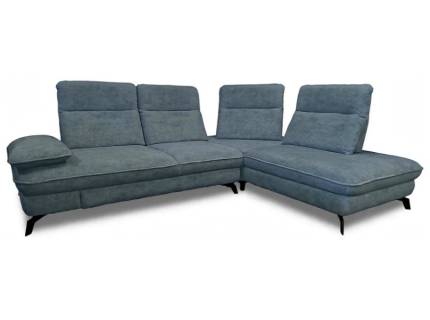 Coltar extensibil TOKYO L catifea vernil, cu lada pentru depozitare, spatar reglabil 280x205cm