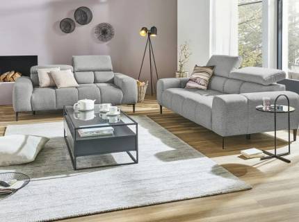 Set canapele 3+2 locuri PLAZA fixe, cu tetiere reglabile, personalizabil - canapea 3 locuri 212x105cm, canapea 2 locuri 192x105cm