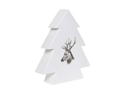 Brad din ceramica cu ren printat 16.6x4x19.5cm