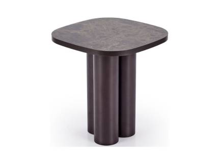 Masuta CORDINA S din MDF furniruit cu efect de marmura maro 50x50xH54cm