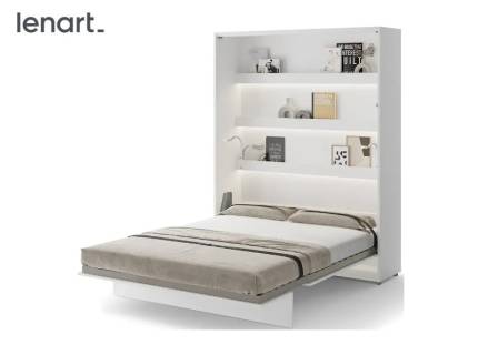 LENART BED CONCEPT BC-12 pat (160x200cm) rabatabil pe perete 171x46-228x218cm alb