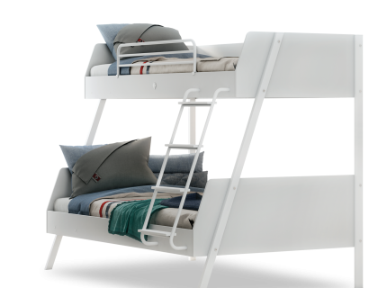 Pat supraetajat alb (90x200-120x200cm) WHITE 