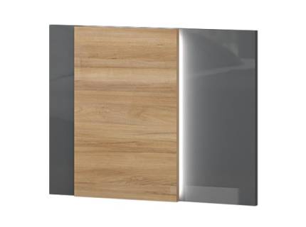 Accesoriu pentru noptiera cu led ONYX 65x49cm antracit lucios/ nuc Pacific