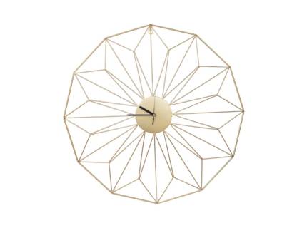 Ceas de perete metal auriu 60x58x5cm