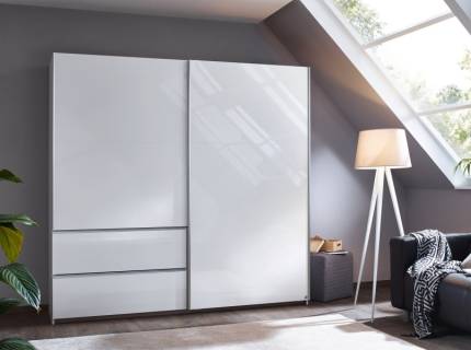 Dulap alb alpin/alb lucios 218x210x59cm SEVILLA