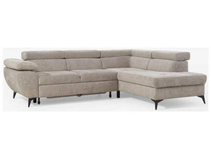 Coltar extensibil FLORIS cu lada pentru depozitare, tetiere reglabile, cotiera reglabila, personalizabil 256x200m