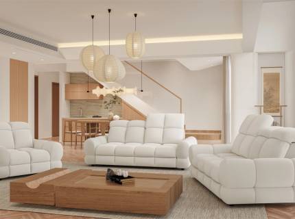 Set canapele 3+2+1 locuri fixe TOLLO cu tetiere reglabile, personalizabil 