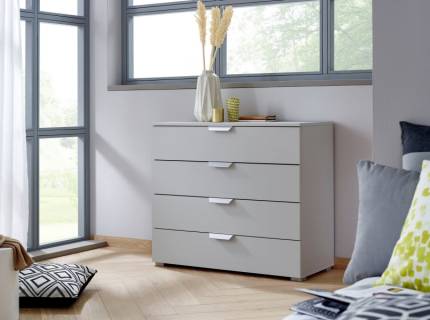 Comoda cu 4 sertare ADITIO 93x81x42cm silk grey 