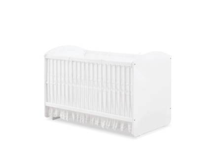 Patut cu balansoar alb (70x130cm) BABY COTTON 
