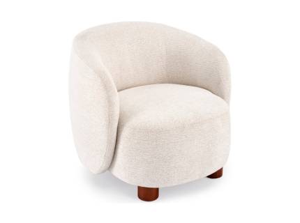 Fotoliu cozy cu design curbat BAKER material textil cream 75x80xH70cm 