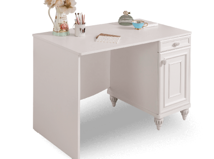 Birou cu 1 usa si 1 sertar ROMANTICA 106x1xH75cm alb