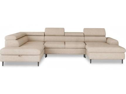 Coltar extensibil RAYO XL cu lada pentru depozitare, tetiere reglabile, personalizabil 326x198x163cm