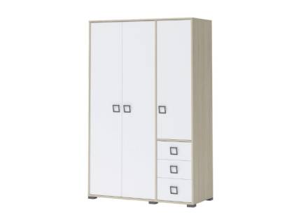 Dulap cu 3 usi si 3 sertare 126x198cm KIKI NATURAL