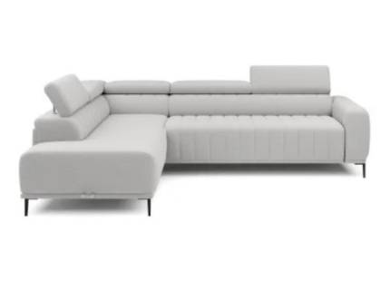 Coltar extensibil (120cm) GANDI cu lada pentru depozitare, tetiere reglabile, personalizabil 261x204cm