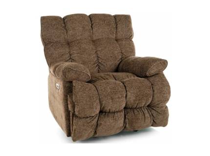 Fotoliu HOMER RAVEN cu recliner electric, functie de balansare, material textil brown 94x100-160xH104cm 