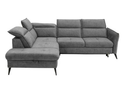 Coltar extensibil APOLLO cu lada pentru depozitare, tetiere reglabile 260x215cm