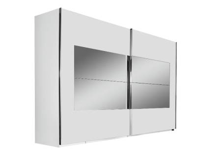 Dulap cu usi glisante X-TEND FRAME 1 316x236x68cm alb alpin/ oglinda