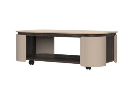 Masuta cu roti AURA 110x60x39cm mocca/ stejar Baroc