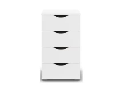 Comoda VALEO cu 4 sertare pentru depozitare, alb alpin 40x42x81cm 