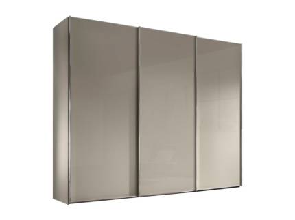 Dulap cu 3 usi glisante 336x200x68cm sand/ sticla sand, maner crom model 3 SINFONIE PLUS 