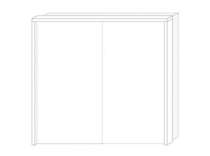 Rama passepartout dulap fara led 230cm PIANO WHITE