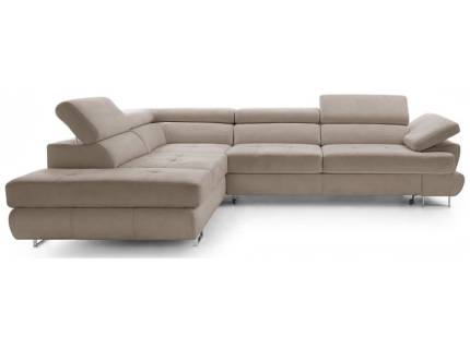 Coltar extensibil LUTON cu lada pentru depozitare, tetiere reglabile, cotiera reglabila, personalizabil 275x225cm