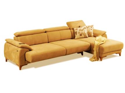 Coltar modular cu reglaj electric OSCAR MINI cu tetiere reglabile, adaptor USB, personalizabil 320x170cm