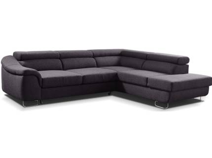 Coltar extensibil LAVOS L cu lada pentru depozitare, tetiere reglabile, personalizabil 272x219cm