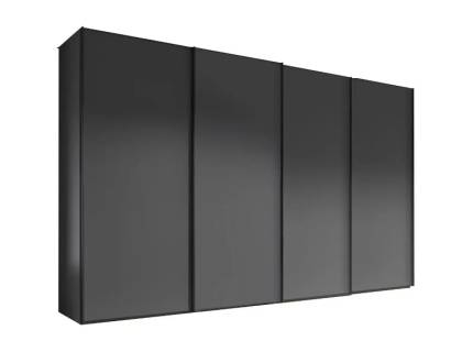 Dulap cu 4 usi glisante 400x240x68cm grafit mat, maner grafit model 1 SINFONIE PLUS