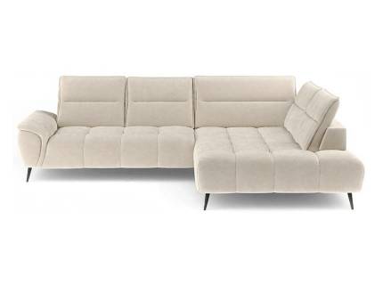Coltar cu reglaj electric MONTANA L cu tetiere reglabile, spatar reglabil, crem/ gri deschis 308x220cm