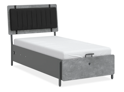 Pat  cu lada (100x200cm) SPACE GREY