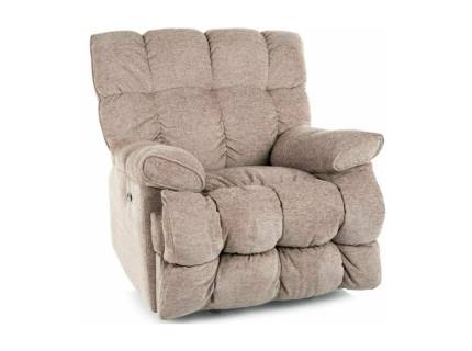 Fotoliu HOMER RAVEN cu recliner electric, functie de balansare, material textil dark beige 94x100-160xH104cm