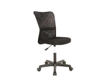 Scaun de birou reglabil pe inaltime, rotativ, fara brate Q-121 black