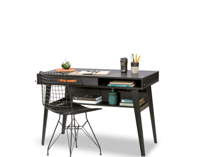 Birou cu 1 sertar DARK METAL LINE 120x60xH75cm negru