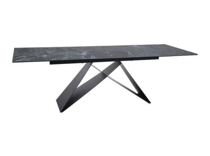 Masa extensibila WESTIN CERAMIC MARIN din ceramica italiana Piatra de Savoia gri, metal negru 160-240x90xH77cm