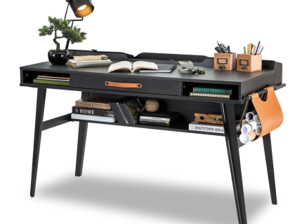 Birou mare cu 1 sertar DARK METAL 134x60xH80cm negru