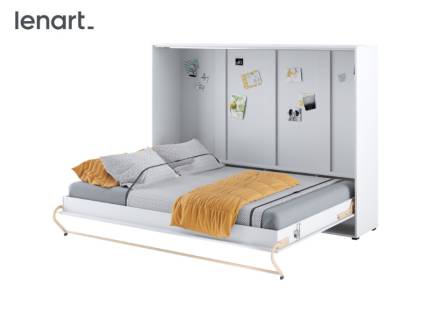 LENART PRO CONCEPT CP-04 pat (140x200cm) rabatabil pe perete orizontal 215x46-131x159cm alb 