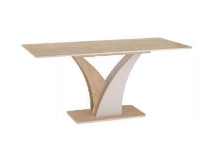 Masa extensibila VENTO CREMONA din placa laminata stejar artisan cu crem 120-160x68xH76cm 