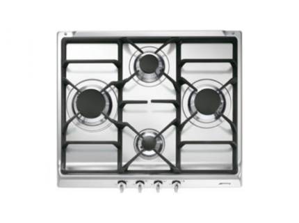 Plita incorporabila pe gaz SmegSelezione Aesthetic S60GHS, 60 cm, inox